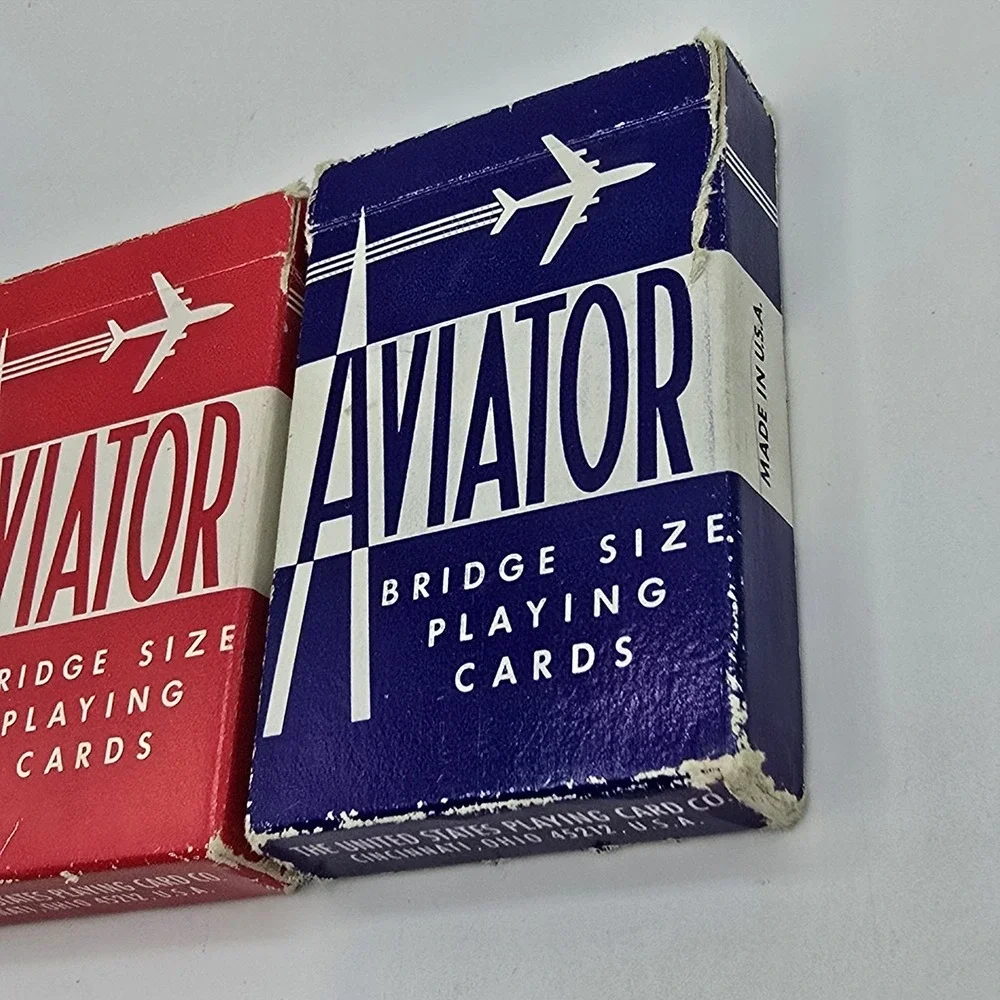 Vintage AVIATOR Lot Of 2  Deck PLAYING CARDS, Complete,‎ Made in USA